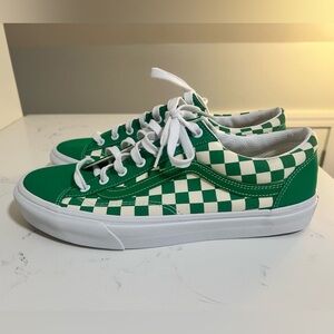 Green Checkered Vans